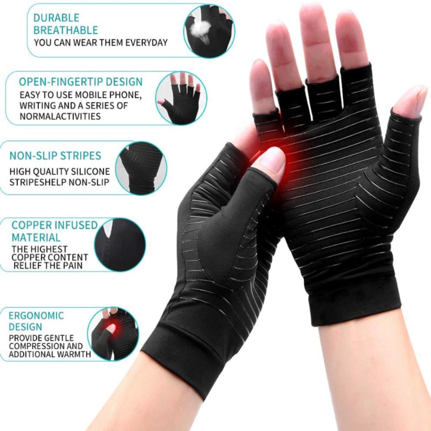 Ricbestlab Copper Arthritis Gloves