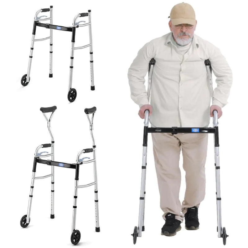 GreenChief Walkers for Seniors Foldable Standard Walker