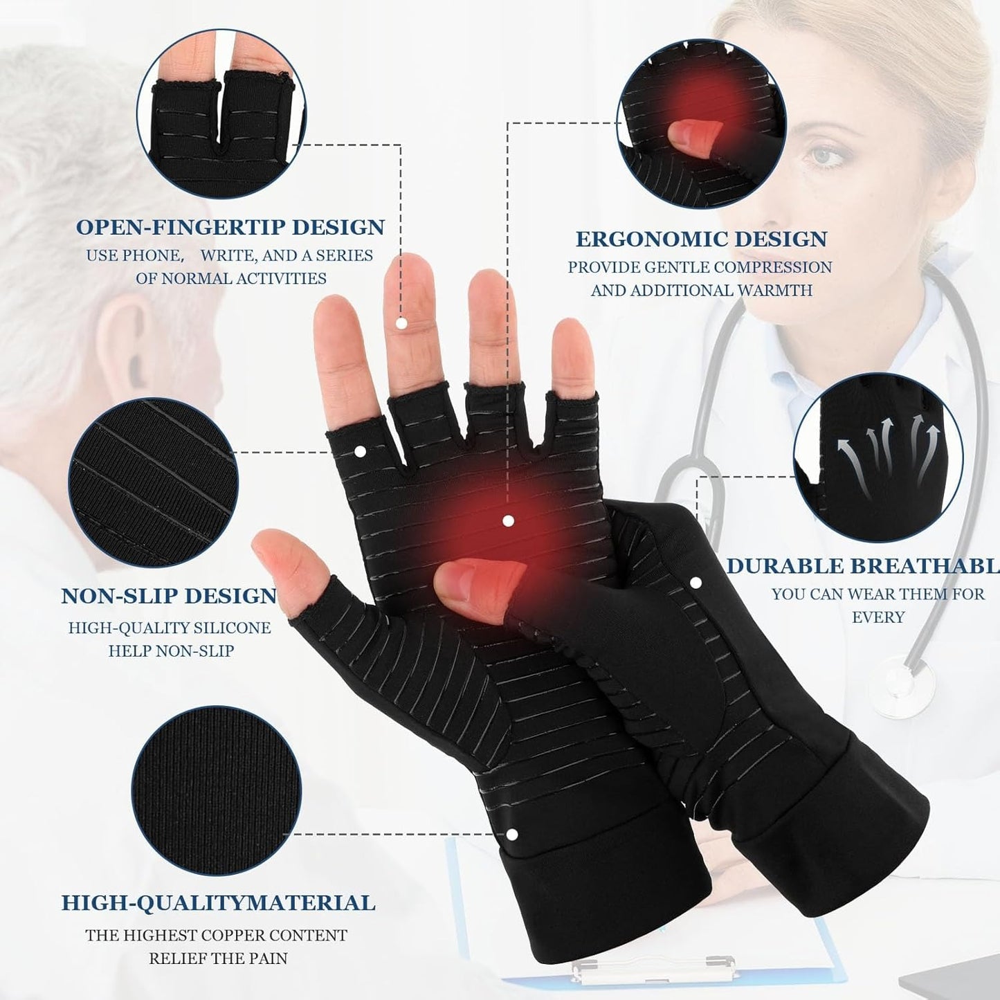 Ricbestlab Copper Arthritis Gloves