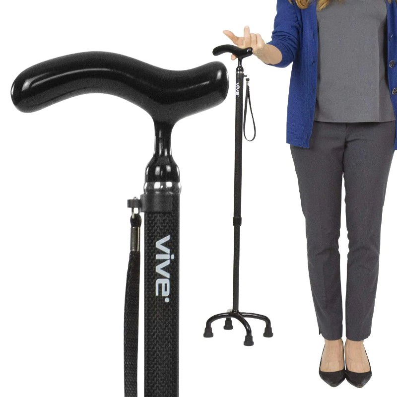 Vive Carbon Fiber Walking Quad Cane